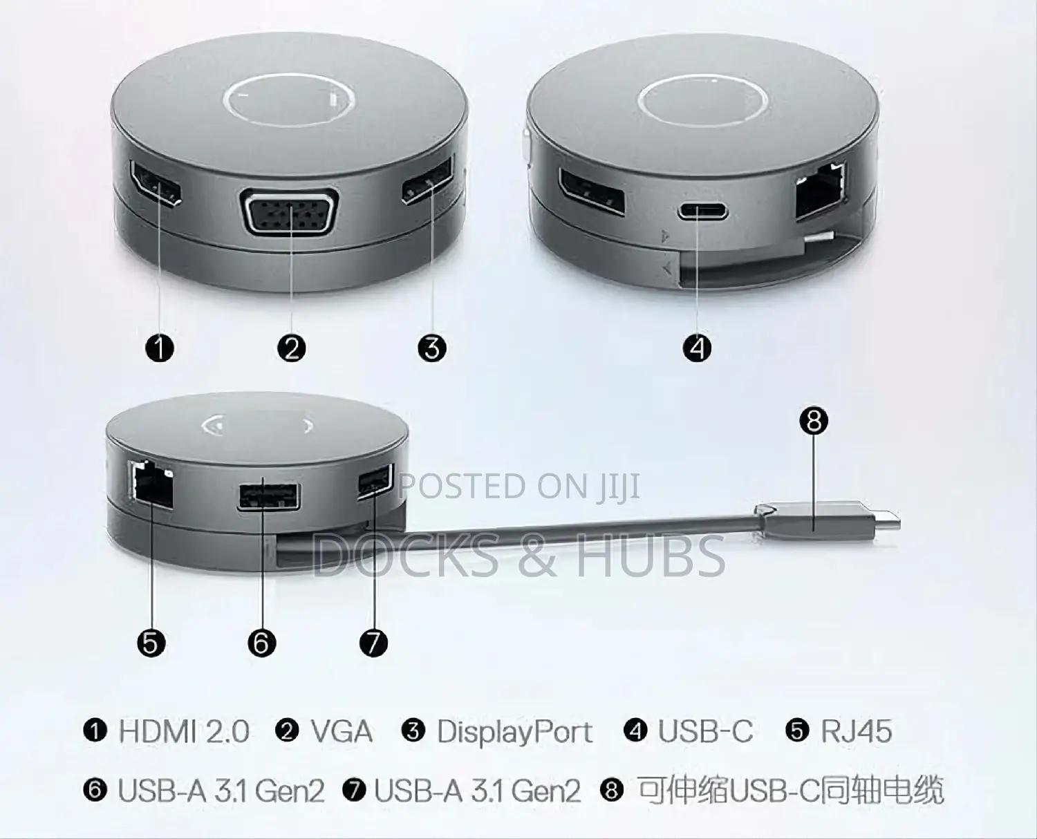 Dell 7-in-1 USB-C Multiport Adapter/Dock - DA310