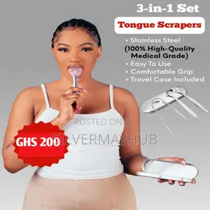 3in1 Stainless Steel Tongue Scrapers