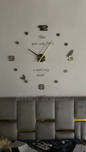 3d Clock(Large Size 100-120cm)Wt Desin Inside Inclusive