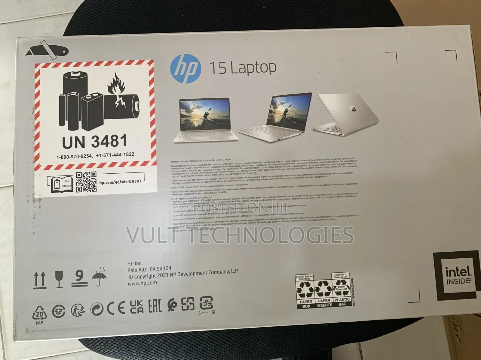 New Laptop HP 15 8GB Intel Core i3 SSD 512GB