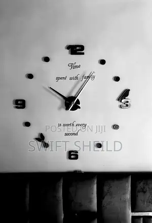 3d Wall Clock Large 100 - 120 Cm With Center Design