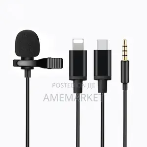 Lavalier Microphone iPhone Video Audio Recording. Lighting