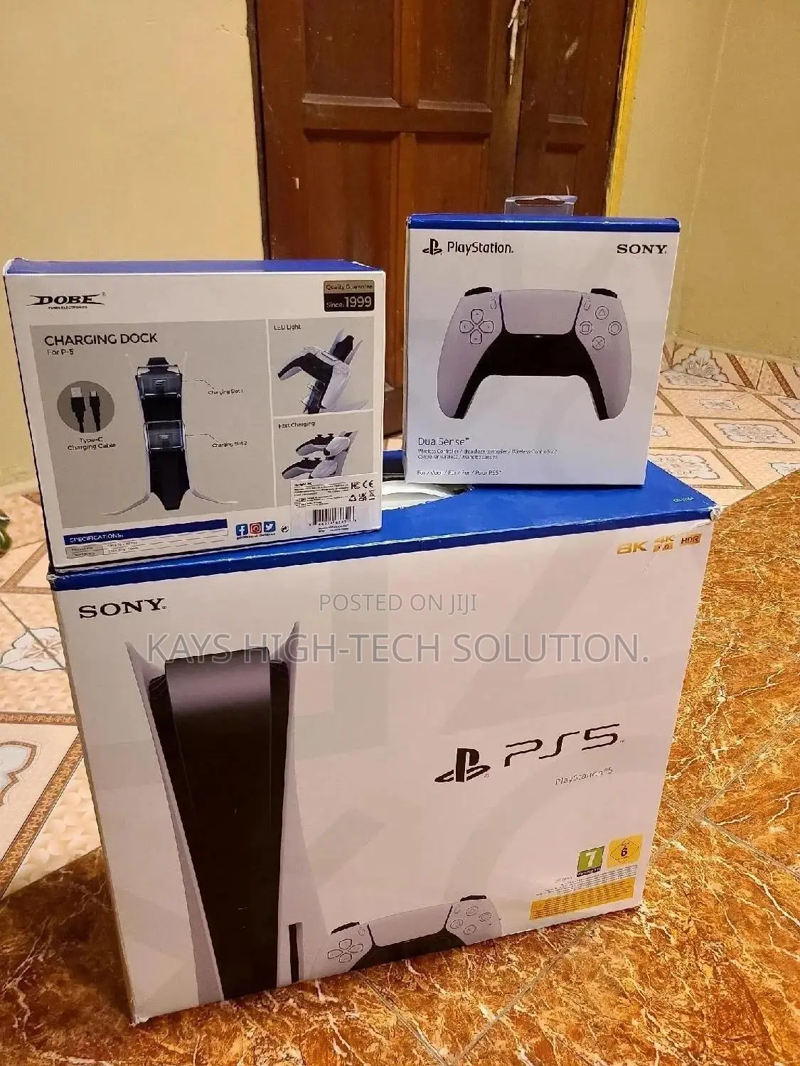 Ps5 With 2 Controllers, Games Dualsense Charging Station