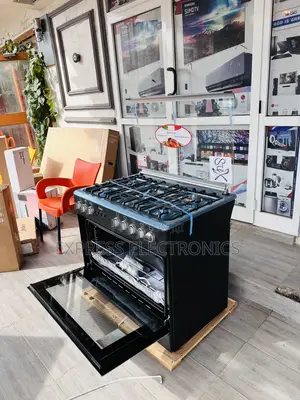 5burner Gas Cooker Oven Rotisserie 60/90 Black.