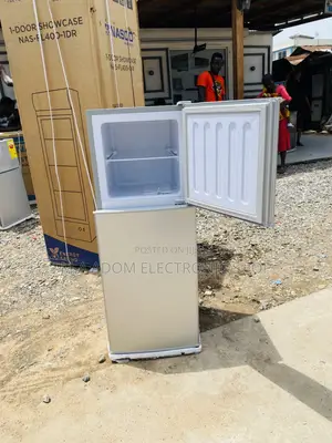 Nasco(Nas D2-13fl)Double Door Top Freezer Fridge,Gray.