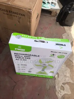 Brand New Solar Standing Rechargeable Fan