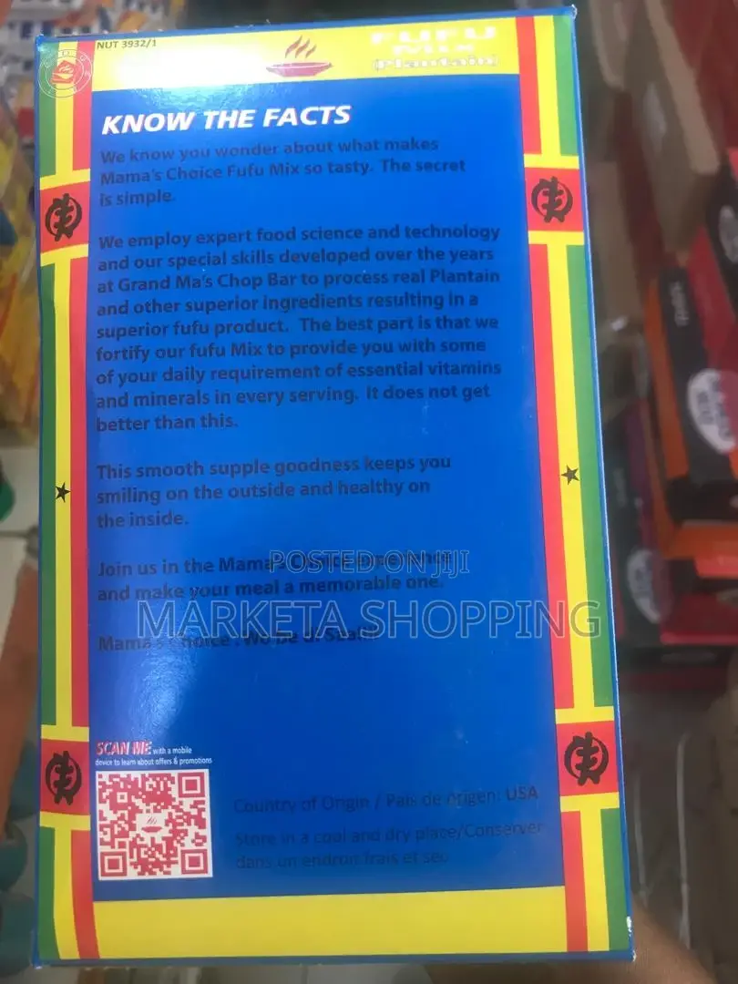 Mama's Choice Fufu Mix Plantain 624g