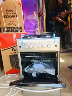 Free Standing Auto Ignition Oven Rotisserie 50/50 4burner