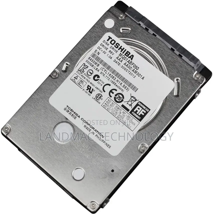 Toshiba 500GB SATA Laptop Hard Drive