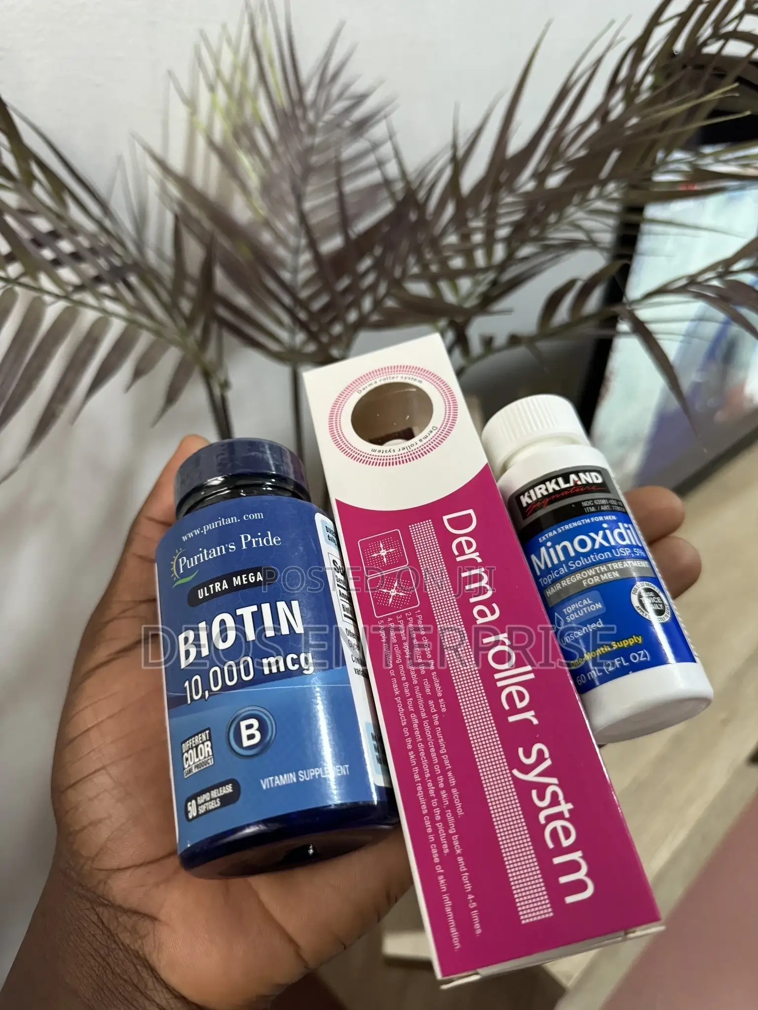 Kirkland Minoxidil Biotin Derma Roller for Hair Growth