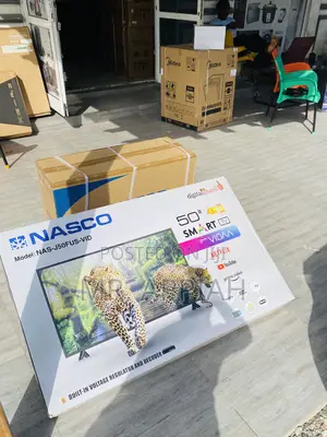 Authentic Nasco 50 Inch Led Uhd/ Smart Satellite(Black).