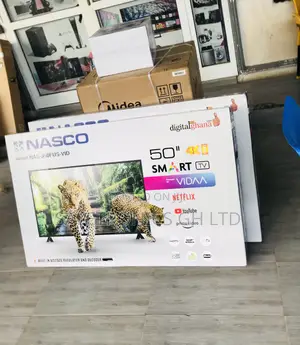 Smart Black Electric Nasco Glossy 50 Inches Tv