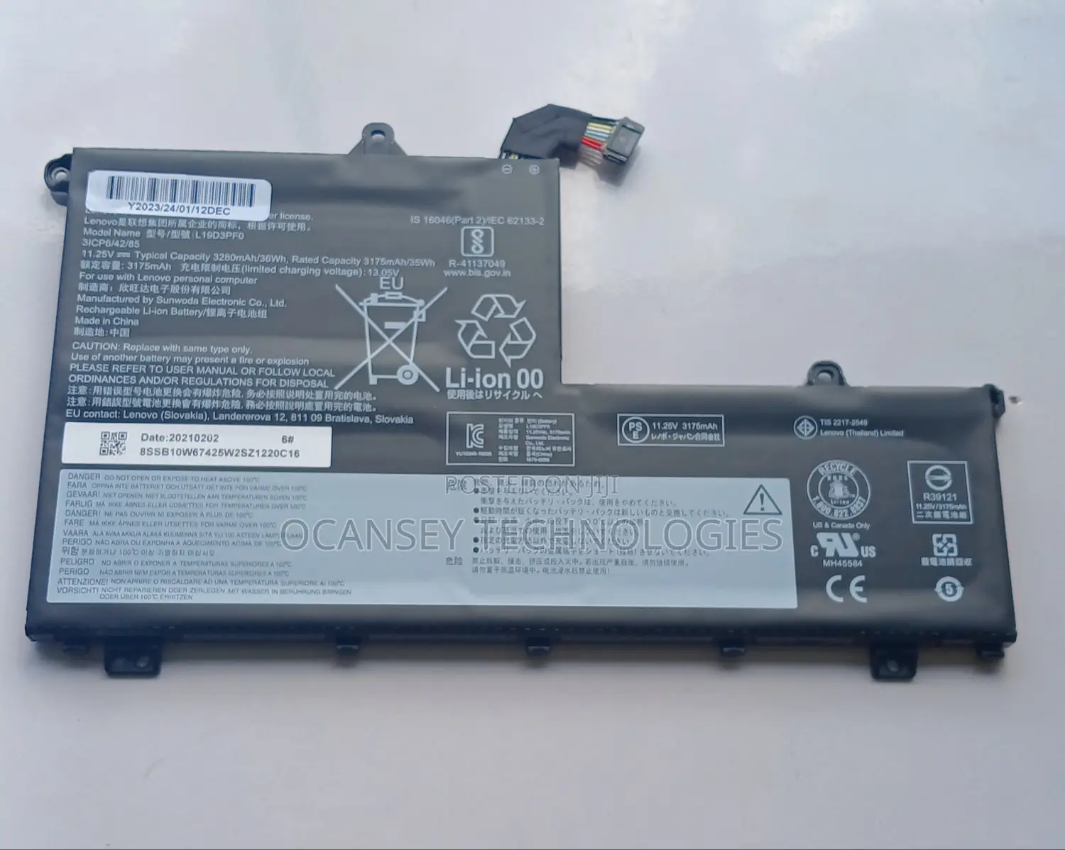 Original Lenovo L19c3pf1 Laptop Battery for Thinkbook 14-Iml