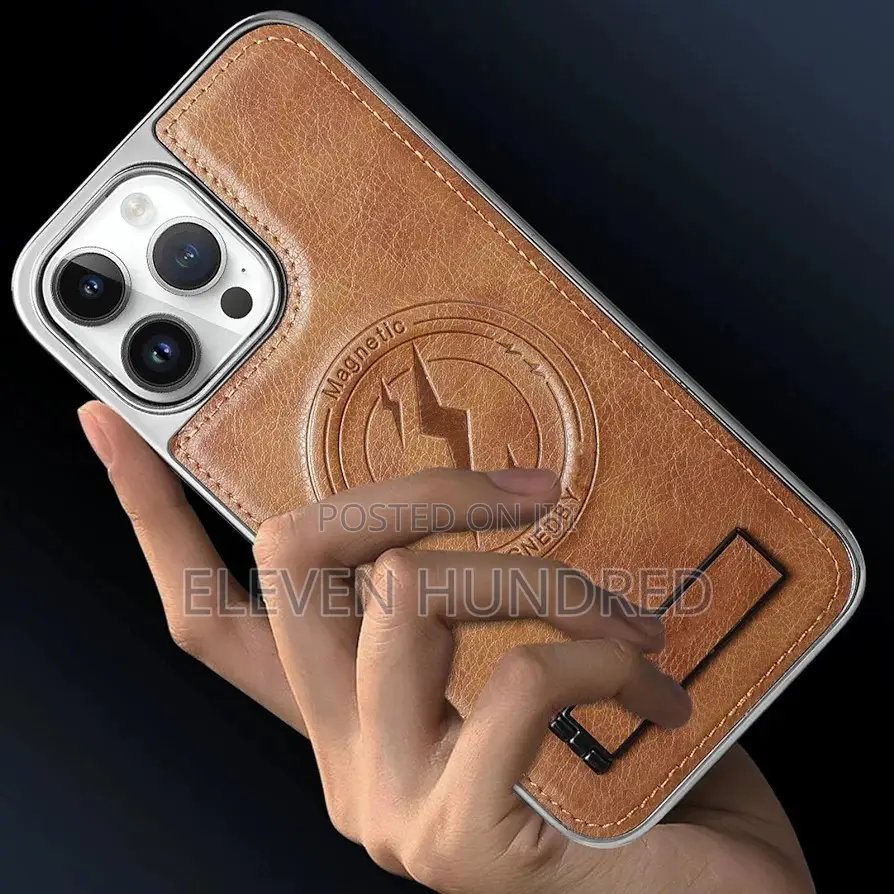 iPhone Leather Case With Mag-Safe and Stand