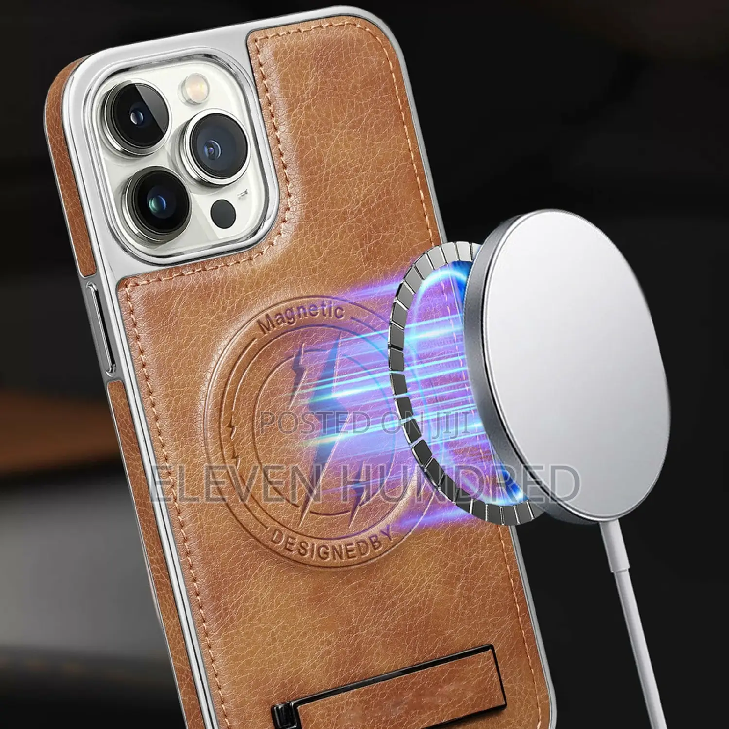 iPhone Leather Case With Mag-Safe and Stand
