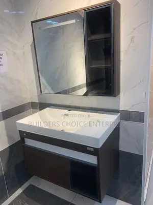 Sensor Led Display Cabinet Basin With Mirror