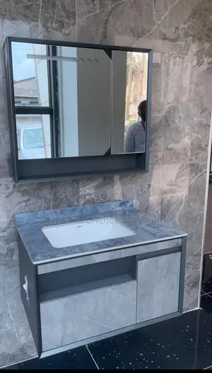 Under Mount Marble Cabinet Basin With Mirror