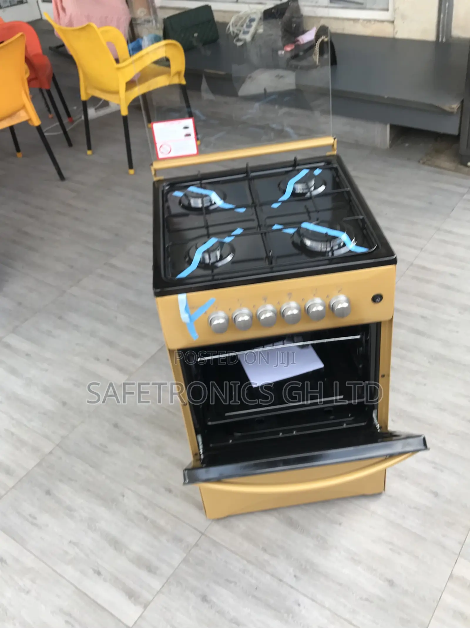 4 Gas Cooker Oven With Grill Glass Lid 50x50