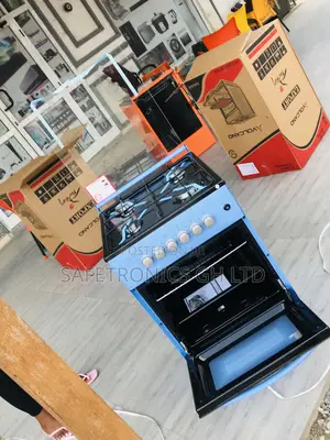 Durable Volcano Blue 4 Gas Cooker Oven With Grill 50x50