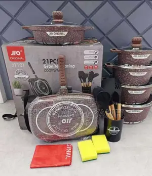 J10 21 Pieces Granite Cookware Set