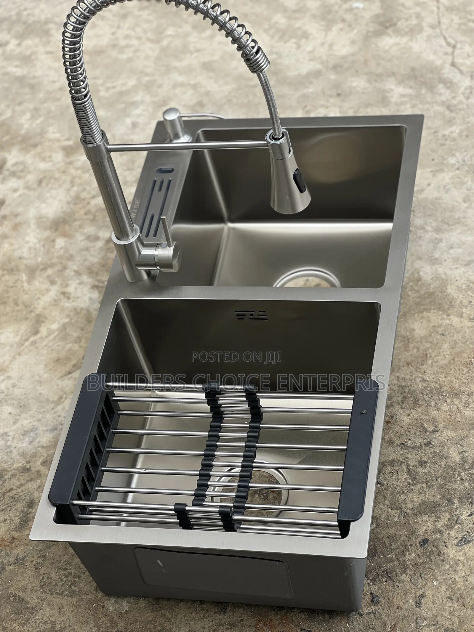 Stainless Steel Double Sink Complete Set