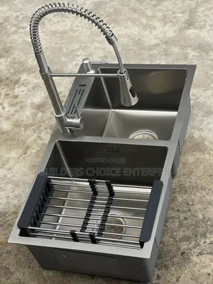 Stainless Steel Double Sink Complete Set