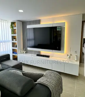 Tv Unit With Led Tubes Lights