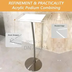 Original Imported Acrylic Lectern Gold Pulpit