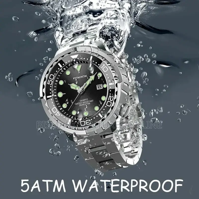 Foxbox Quarzt Stainless Steel Wristwatch 50M Waterproof