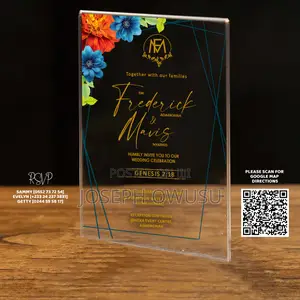 Acrylic Wedding Invitation Cards