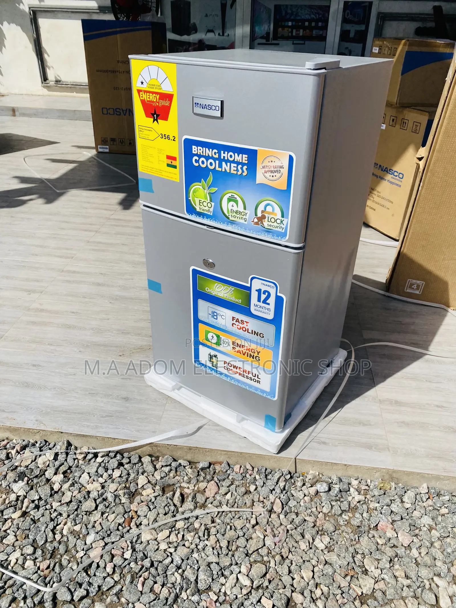 Nasco Nasf2-120 Double Door Table Top Electric Fridge(Gray).