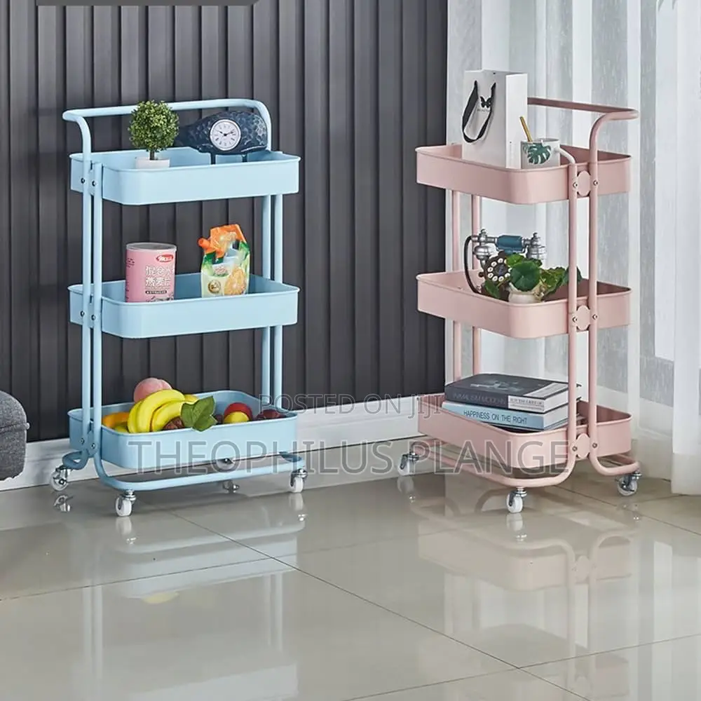 Plastic Trolley , Kitchen Storage Unit / Storage Racks