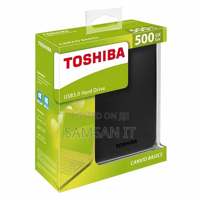 Toshiba External Hard Drive Portable – 500gb Black