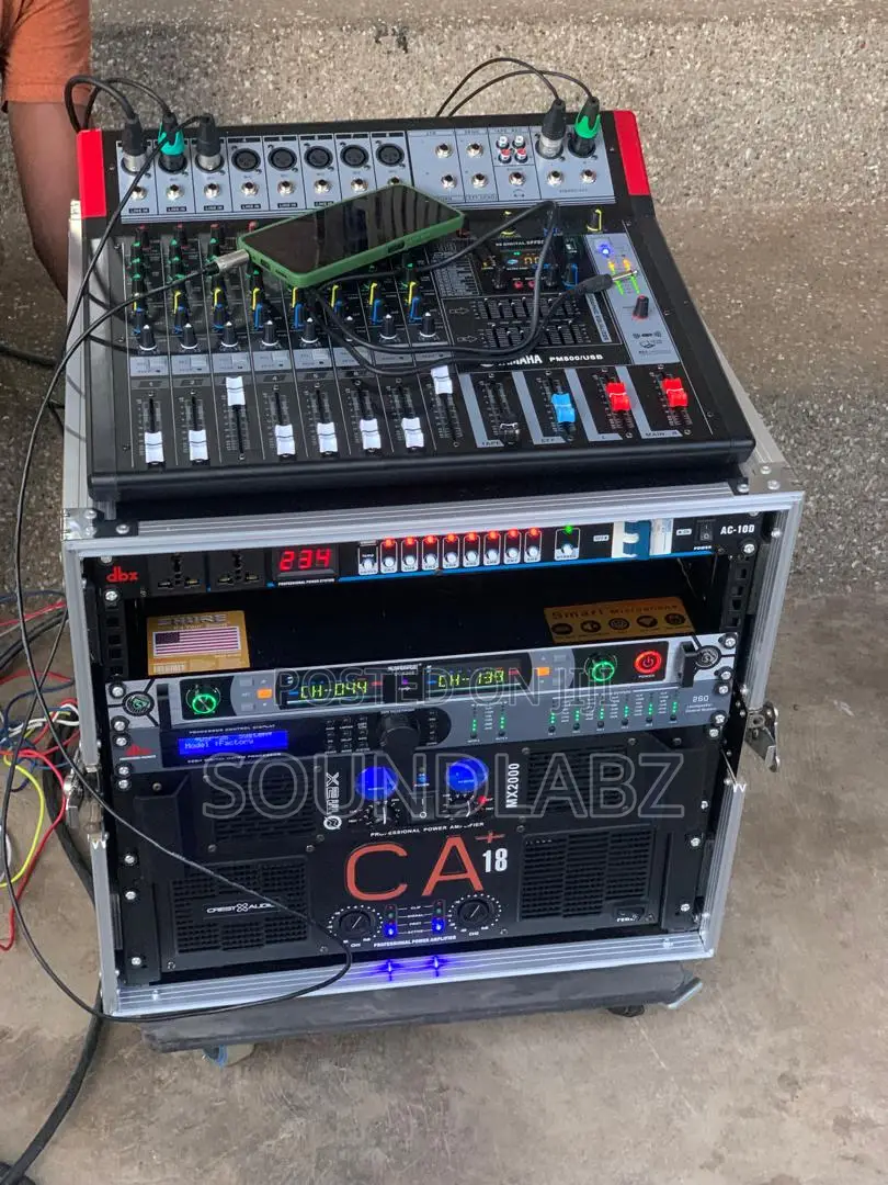 Ev Full Set Speaker With Amplifier Rack Set