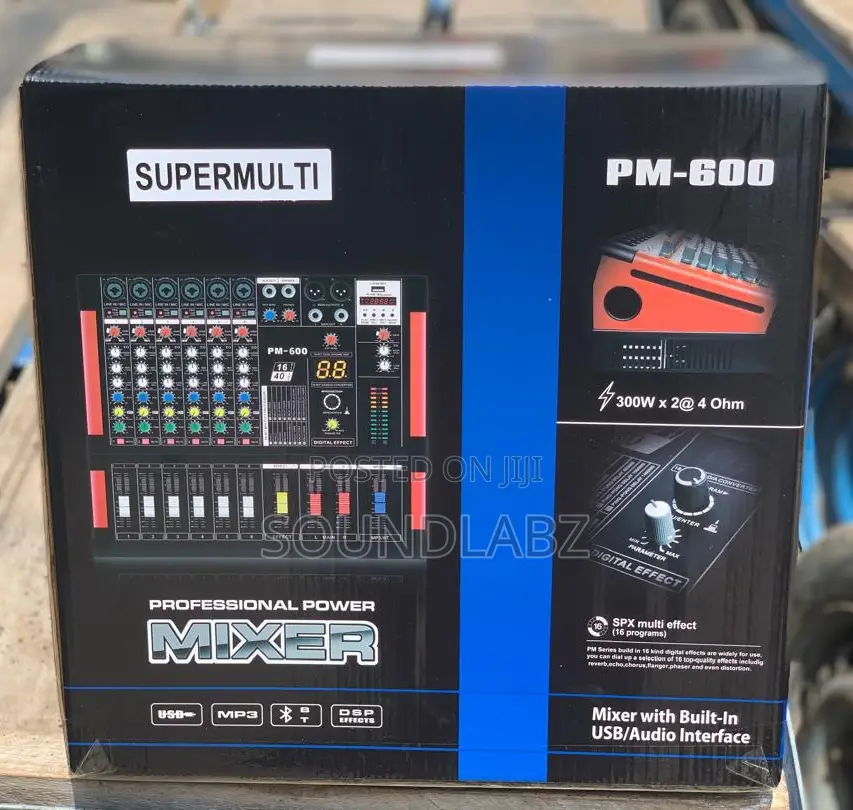 SUPERMULTI PM600 6-Channel Powered Mixer With USB
