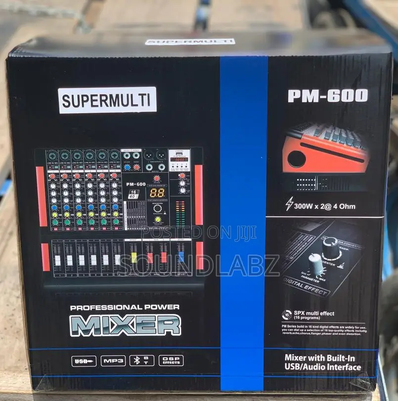 SUPERMULTI PM600 6-Channel Powered Mixer With USB