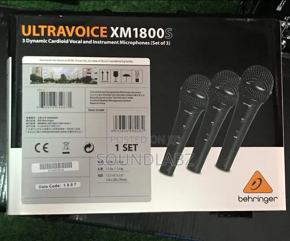 Behringer XM1800S 3in1 Wired/Cord Vocal Dynamic Microphone