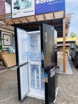 Available Now PF-550BSS Side by Side Fridge Pearl Black.