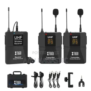 UHF Dual Lavalier Lapel Microphone