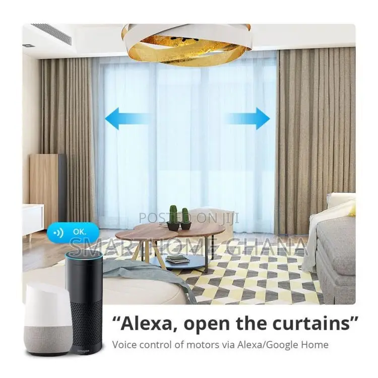 Remote Control Wifi Smart Curtain Motor With (5m) Rail Track