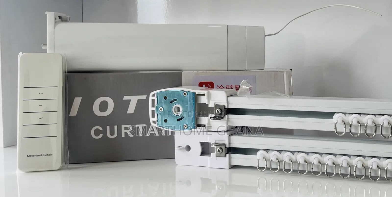 Remote Control Wifi Smart Curtain Motor With (5m) Rail Track