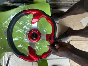 Steering Wheel Sports Red With Black Complete