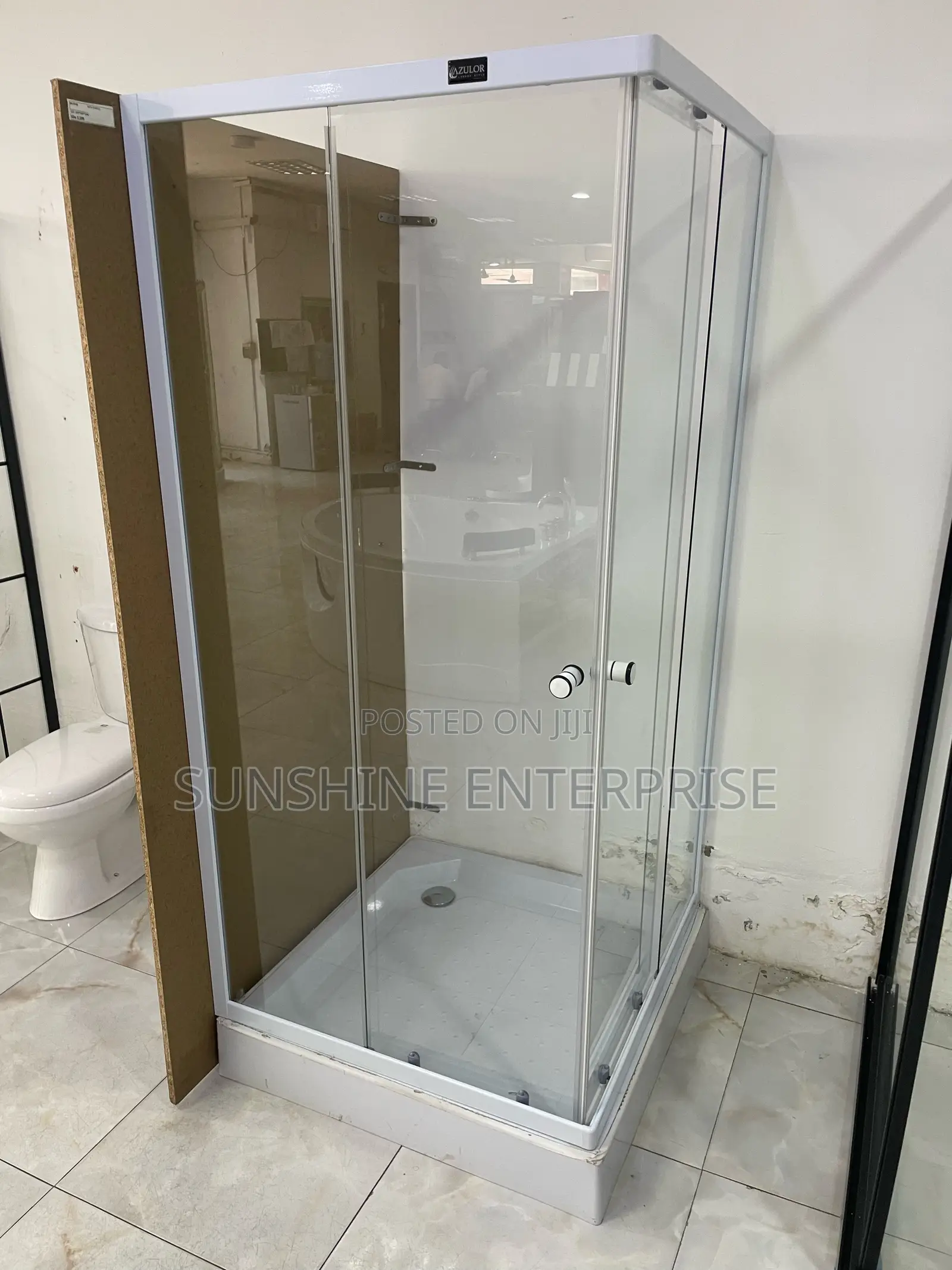 All White Square Shower Cubicle 90x90