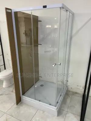 All White Square Shower Cubicle 90x90