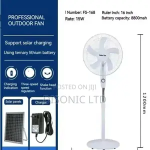 Electric and Solar Rechargeable Fan