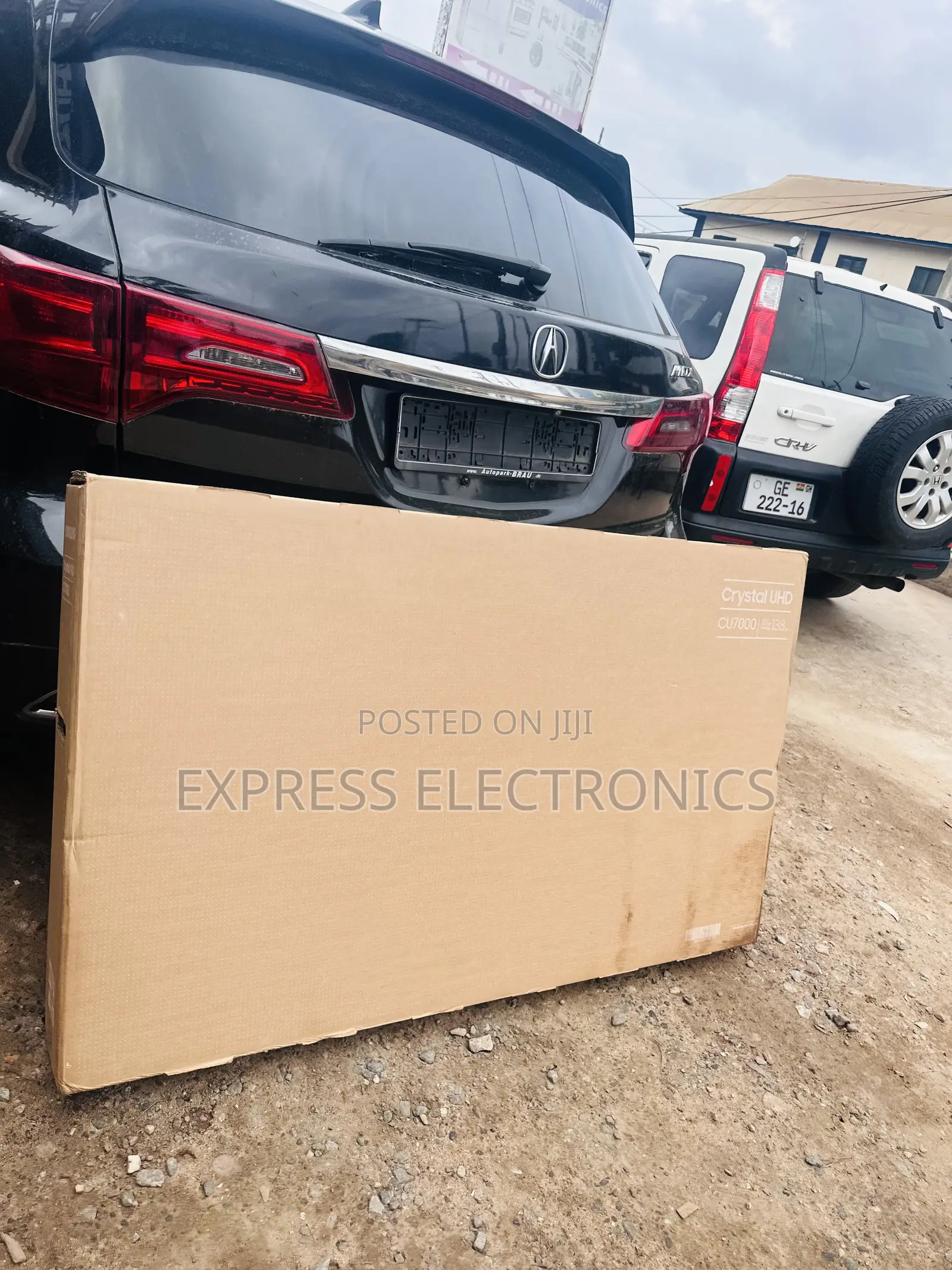 Unique Slim Black Samsung 55”Cu7000 Uhd Smart