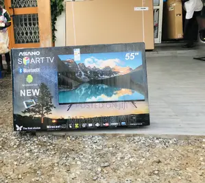 Authentic Asano 55 Inch Uhd Smart Satellite Tv(Black).