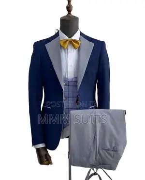 Turkish 3-Piece Men Tuxedo Suit Grey Lapel