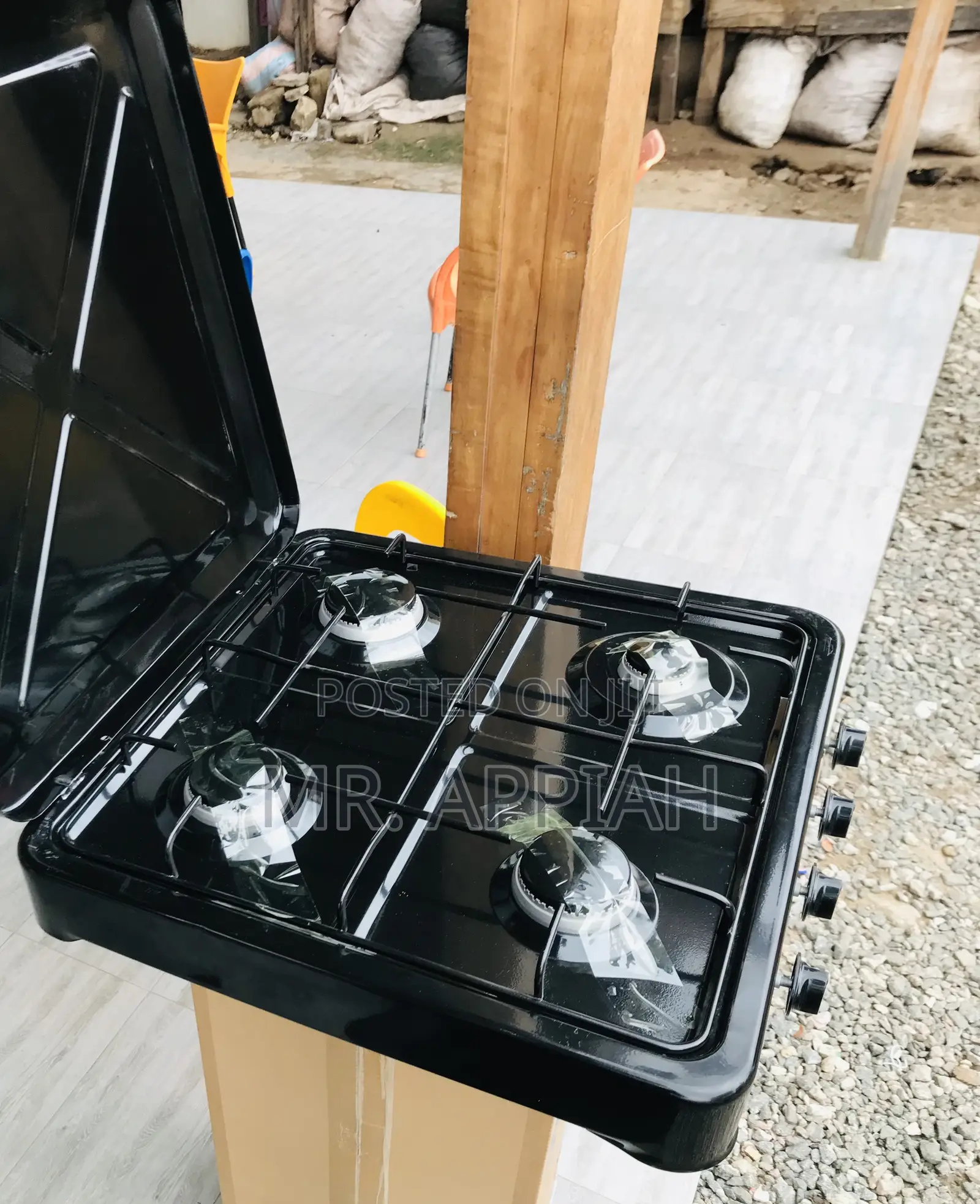 Quality Yucel 4 Burner Table Top Gas Stove(Black).