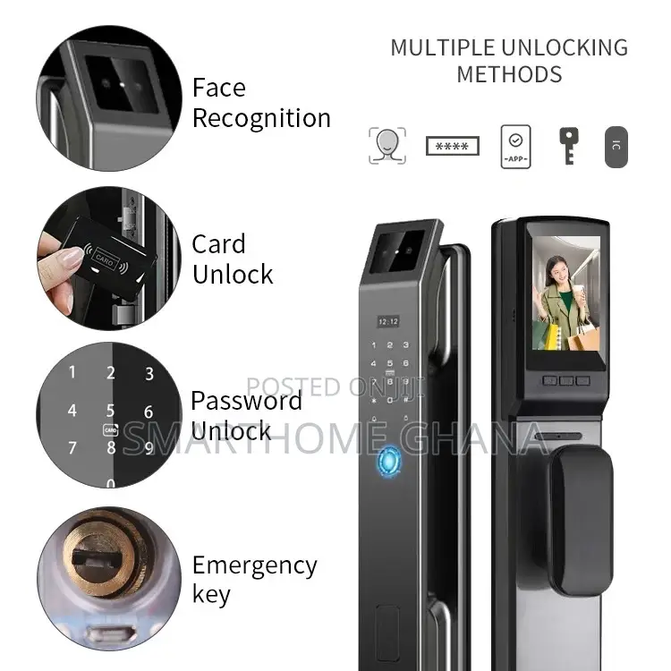 3d Face Recognition Smart Door Lock With Camera